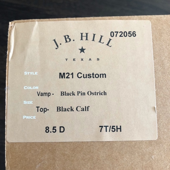 Custom JB Hill Black Ostrich Boots - Picture 8 of 8